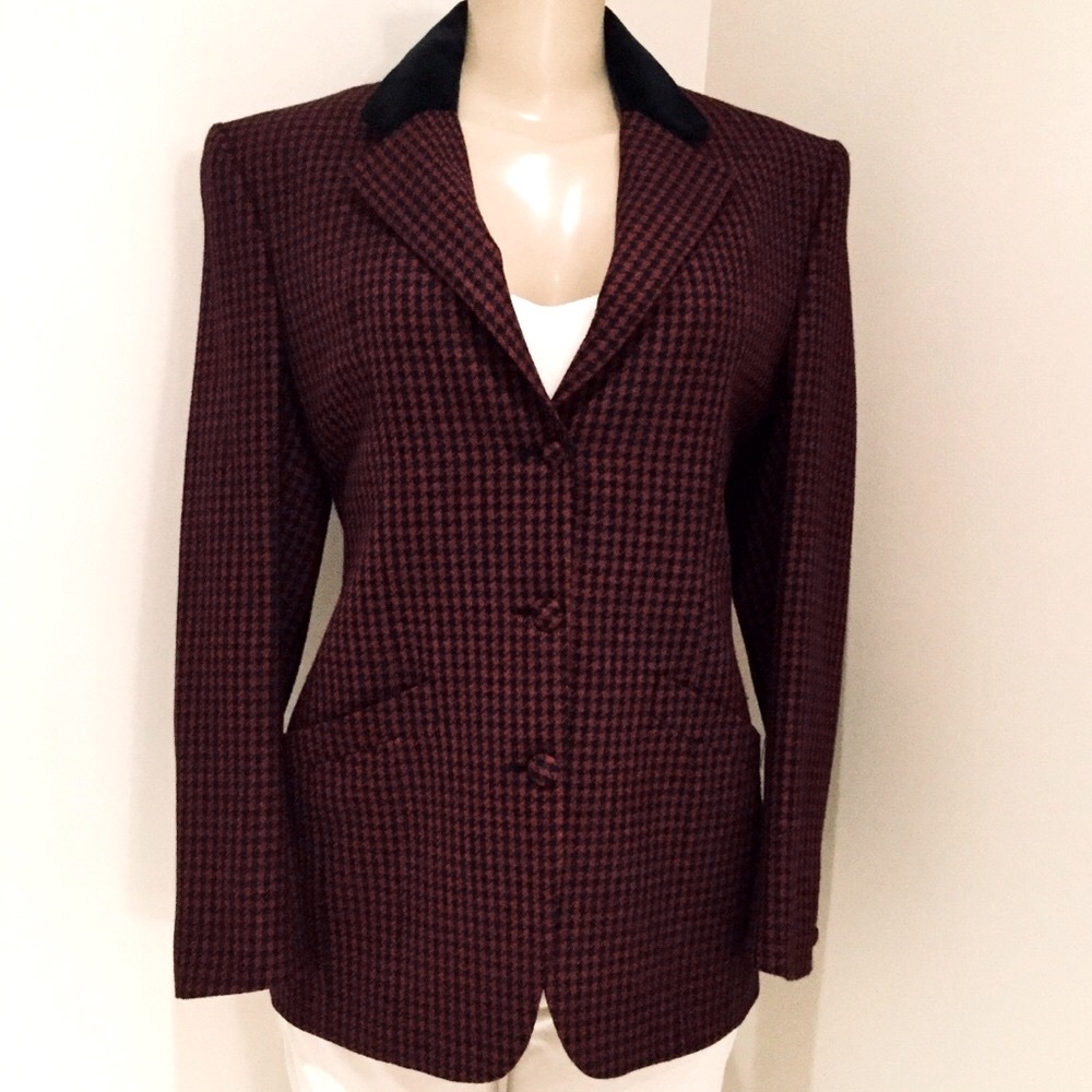 BURBERRY WOOL STRUCTURED BLAZER